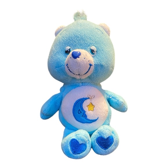 Other - Vintage Care Bear Bedtime Bear Plush 8″ Stuffed Animal Blue Moon 2002-2003